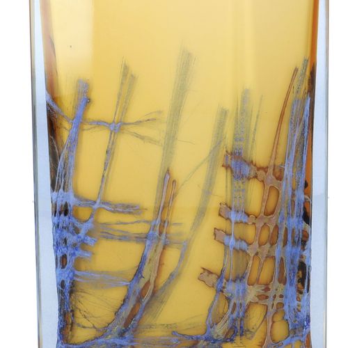 Exbor XL Yellow Glass Vase by Pavel Hlava image-2