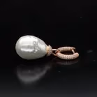 Silver Rose Gold Plated Baroque Pearl Earrings