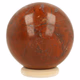Rode jaspis bol 50 mm - 360° presentation