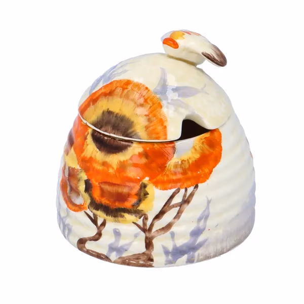 Clarice Cliff Rhodanthe Small Beehive Honey Pot