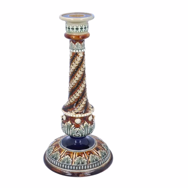 19th Century Doulton Lambeth Candlestick