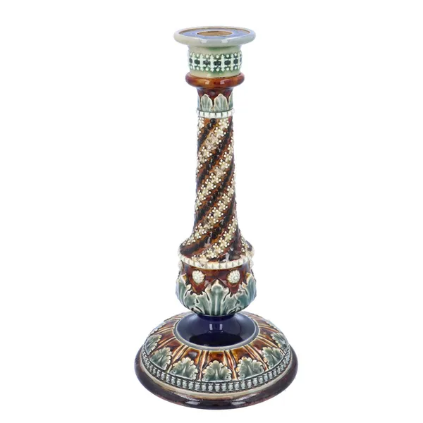 19th Century Doulton Lambeth Candlestick