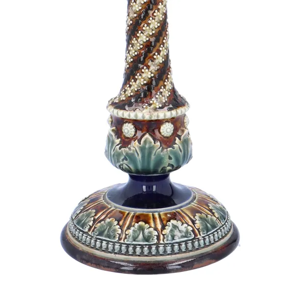 19th Century Doulton Lambeth Candlestick
