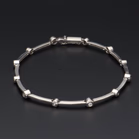 9ct White Gold and Diamond Bracelet