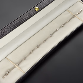 9ct White Gold and Diamond Bracelet