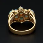 14KT Gold Opal and Diamond Ring