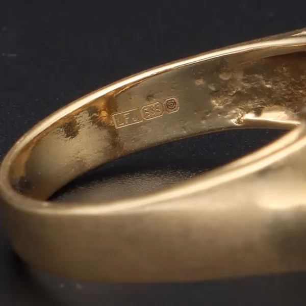 14KT Gold Opal and Diamond Ring