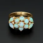 14KT Gold Opal and Diamond Ring