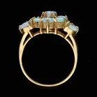 14KT Gold Opal and Diamond Ring
