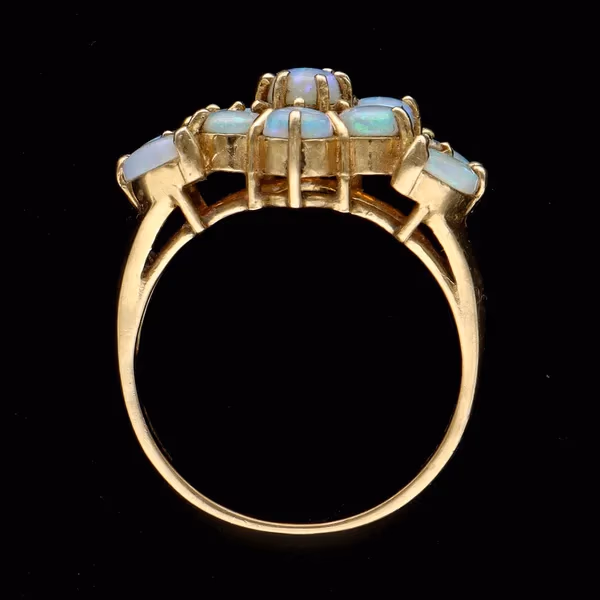 14KT Gold Opal and Diamond Ring