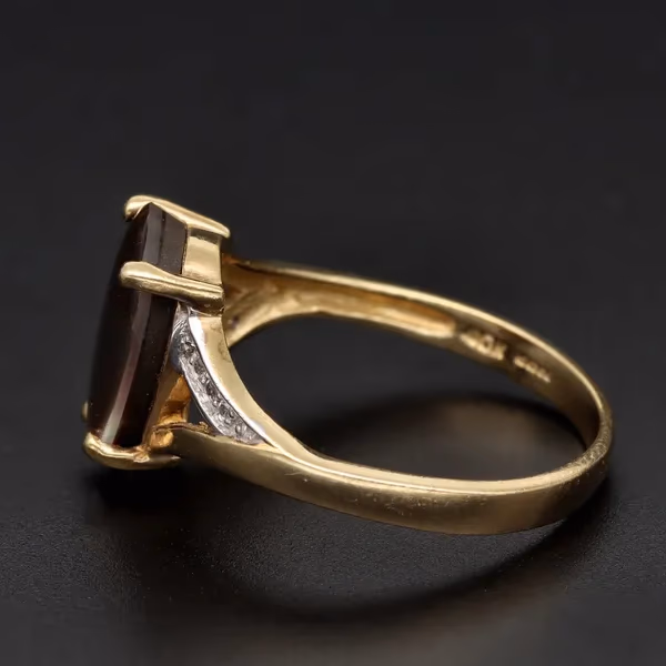 Gold Ammolite Spinel Ring