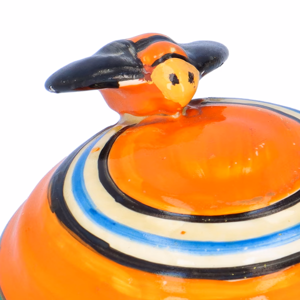 Clarice Cliff Blue Autumn Beehive Honey Pot