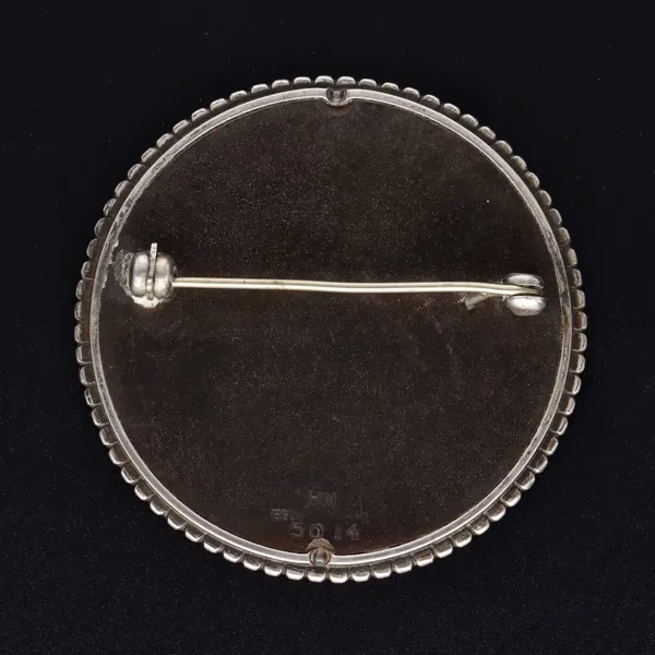 Rare Iron and Sterling Silver Bird Design Brooch