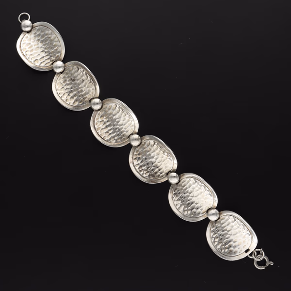 Vintage Swedish Modernist Sterling Silver Bracelet