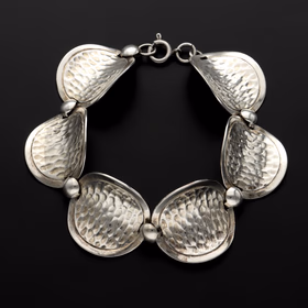 Vintage Swedish Modernist Sterling Silver Bracelet