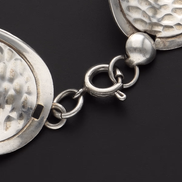 Vintage Swedish Modernist Sterling Silver Bracelet