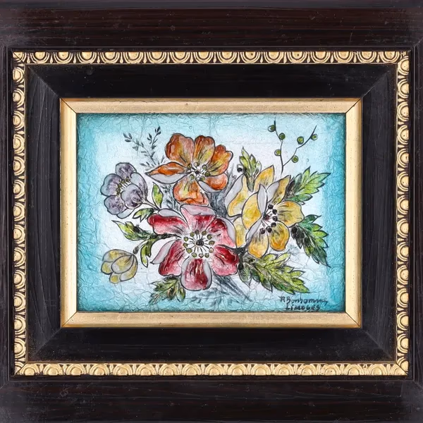 Vintage Signed Limoges Panel