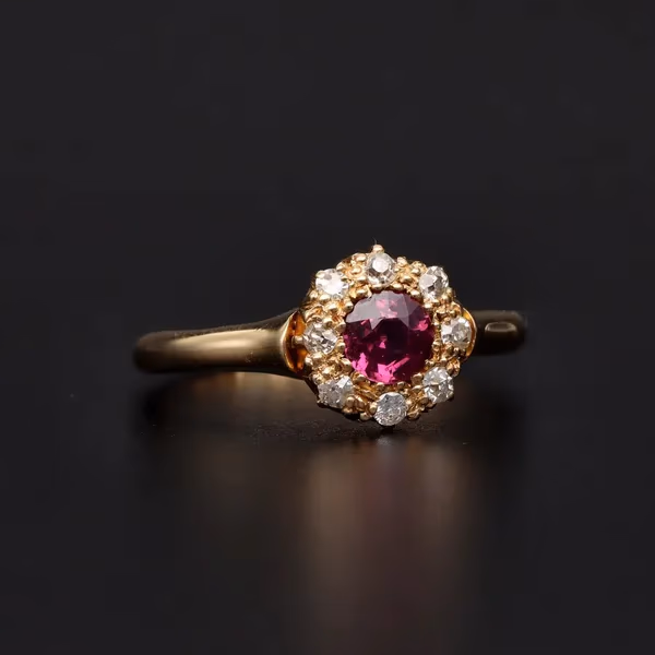 18ct Gold Ruby and Diamond Ring
