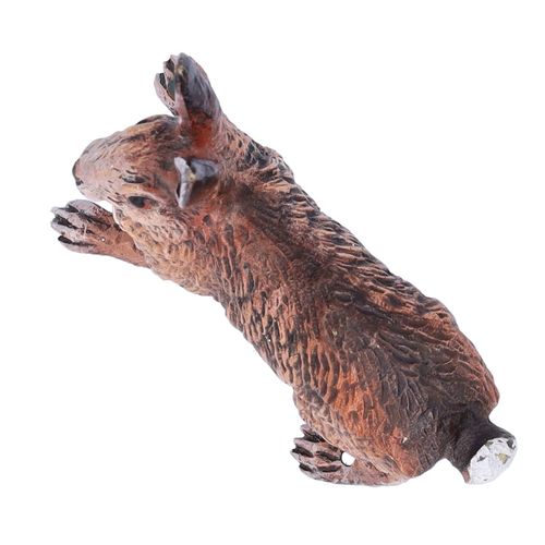 Cold Painted Bronze Figure of a Hare image-4
