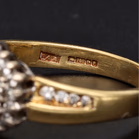 Vintage 18ct Yellow Gold Diamond Cluster Ring