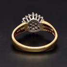 Vintage 18ct Yellow Gold Diamond Cluster Ring