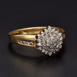 Vintage 18ct Yellow Gold Diamond Cluster Ring
