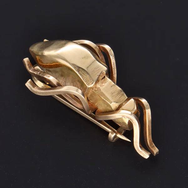 Vintage Two Tone Gold Ant Brooch