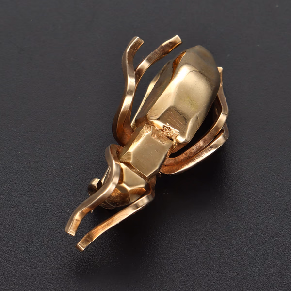 Vintage Two Tone Gold Ant Brooch