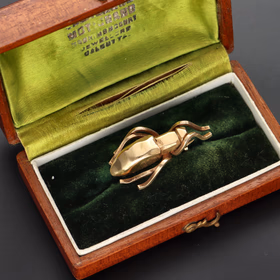 Vintage Two Tone Gold Ant Brooch