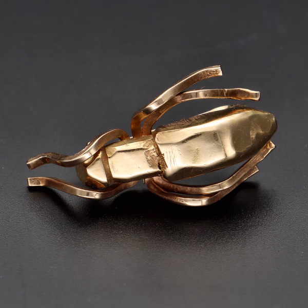 Vintage Two Tone Gold Ant Brooch