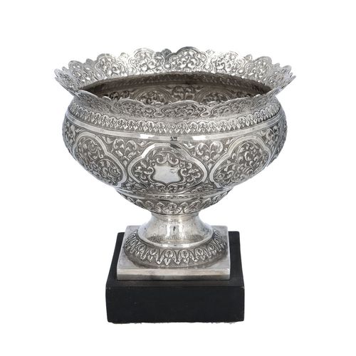 19th Century Indian Silver Rose Bowl image-1