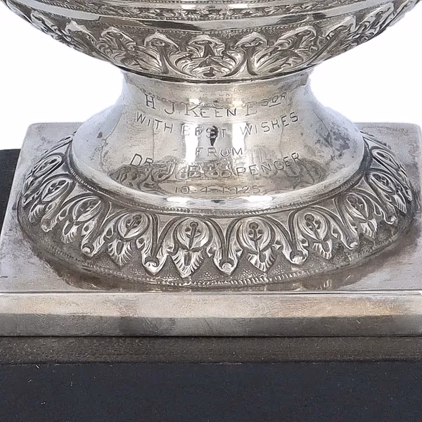 19th Century Indian Silver Rose Bowl