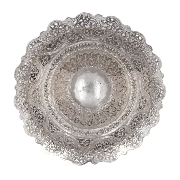 19th Century Indian Silver Rose Bowl