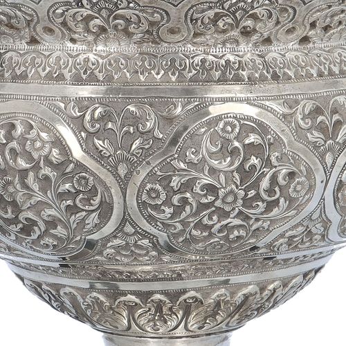 19th Century Indian Silver Rose Bowl image-4
