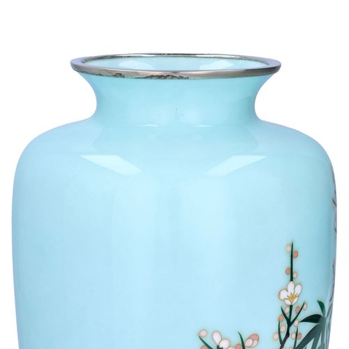 Large Japanese Tashio Period Cloisonné Enamel Vase image-3