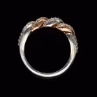 14k Yellow White Rose Gold and Diamonds Ring