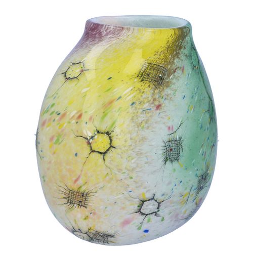 Adam Joblonski Art Glass Vase from his Brutalist Series image-4