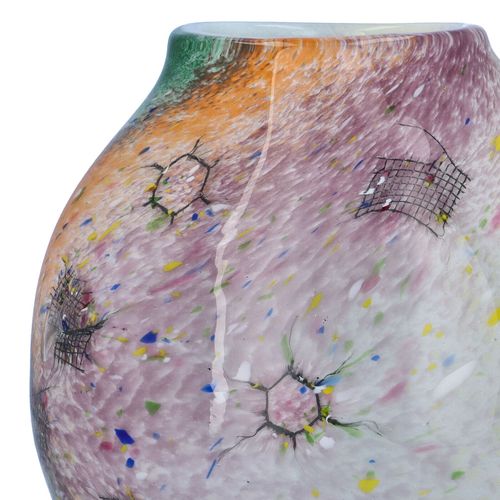 Adam Joblonski Art Glass Vase from his Brutalist Series image-2