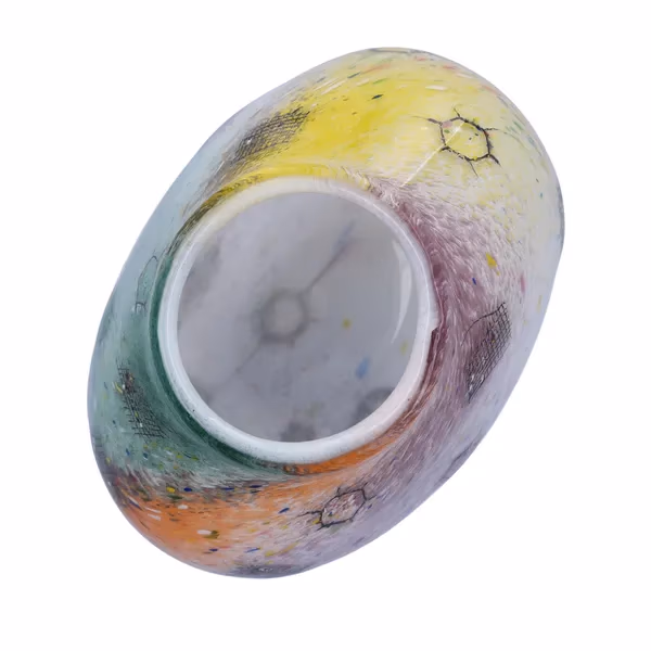 Adam Joblonski Art Glass Vase from his Brutalist Series