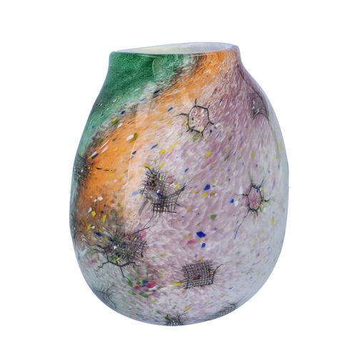 Adam Joblonski Art Glass Vase from his Brutalist Series image-3
