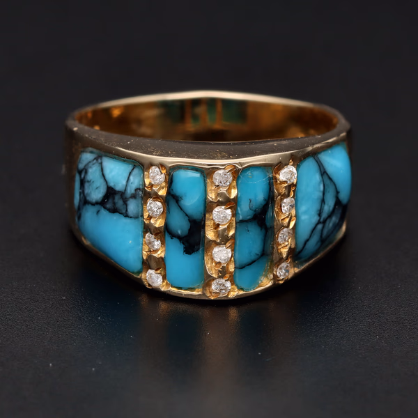 18ct Gold Turquoise Ring