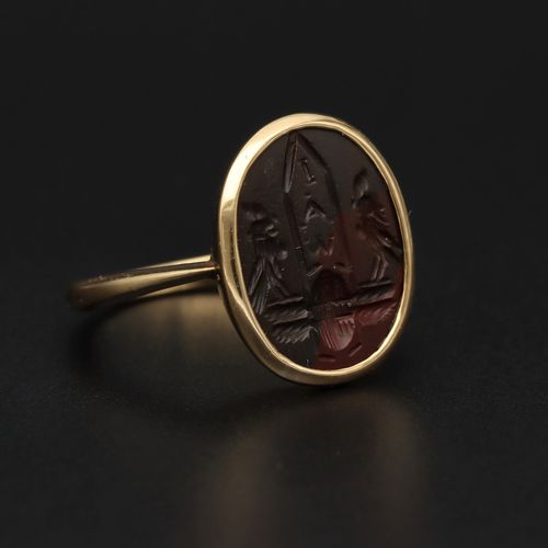 Rare 3rd Century Roman Sardonyx Magic Ring image-1