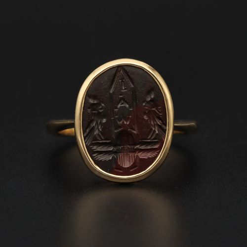 Rare 3rd Century Roman Sardonyx Magic Ring image-2