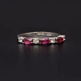 18ct Gold Ruby and Diamond Eternity Ring