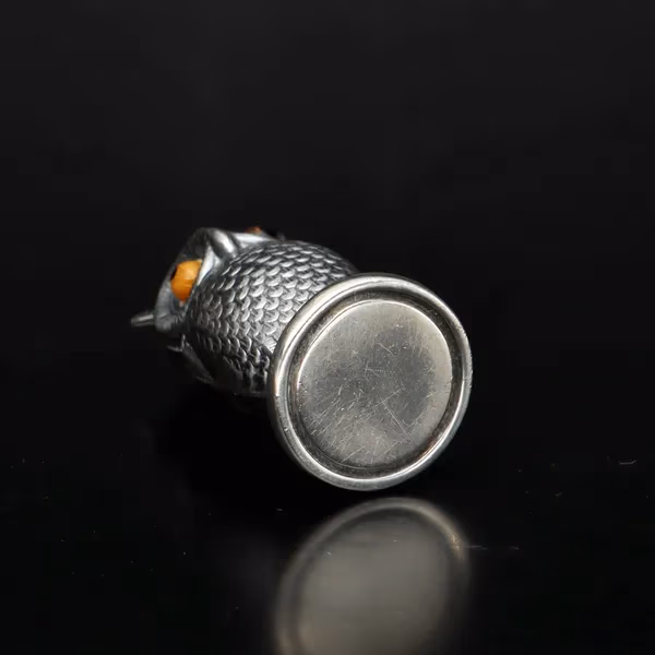 Edwardian Silver Owl Desk Seal