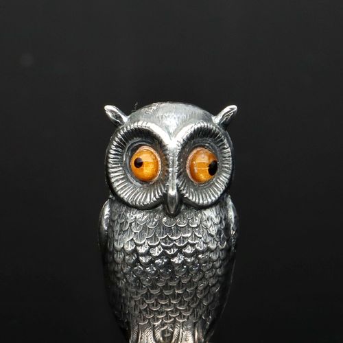 Edwardian Silver Owl Desk Seal image-6