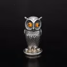 Edwardian Silver Owl Desk Seal