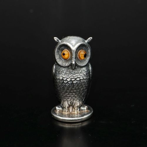 Edwardian Silver Owl Desk Seal image-2