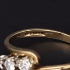 9ct Gold 0.30ct Gold Triple Diamond Ring
