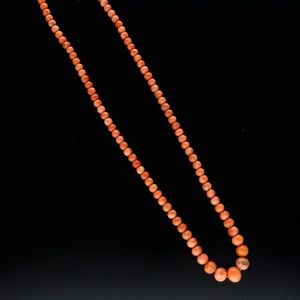 Extra Long Coral Necklace. 120cms